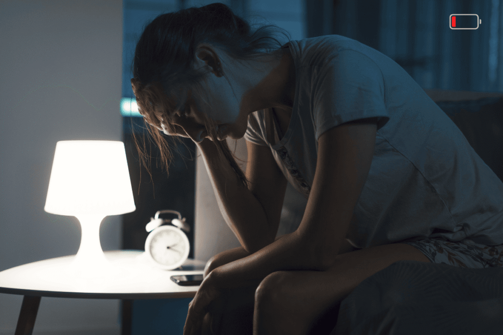 mom feeling completely exhausted and drained