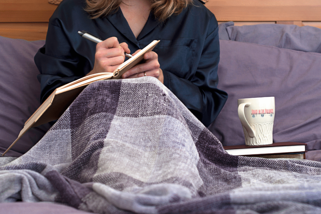 Christian woman journaling and praying, living God’s way